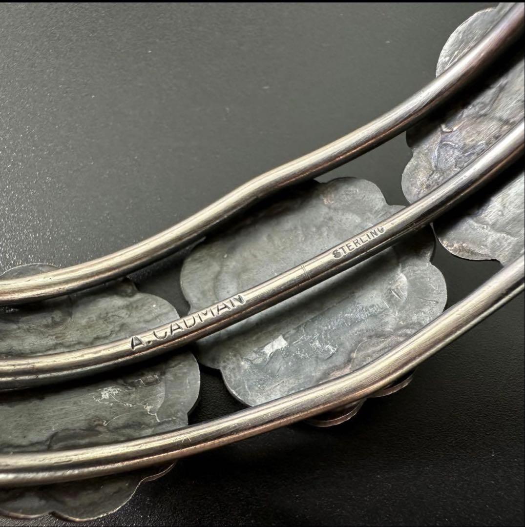 【美品】Navajo Andy Cadman 3連コンチョ バングル
