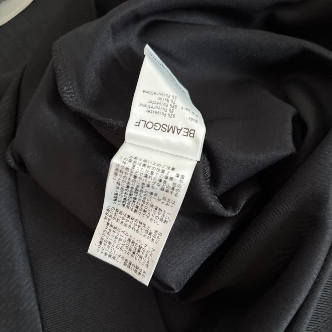 美品☆BEAMS GOLF☆モックネック☆長袖☆ブラック☆L☆ビームスゴルフ