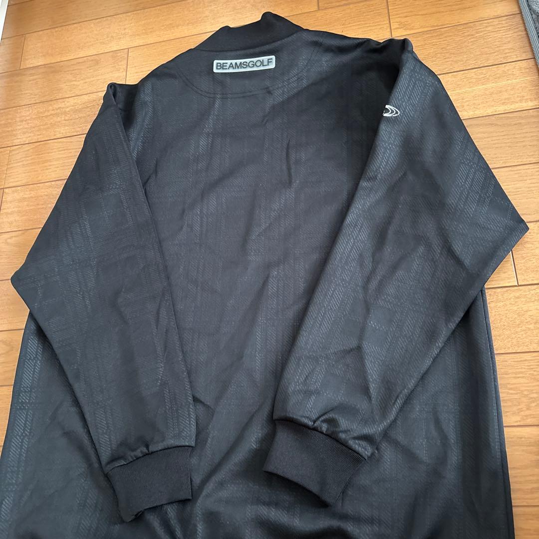 美品☆BEAMS GOLF☆モックネック☆長袖☆ブラック☆L☆ビームスゴルフ