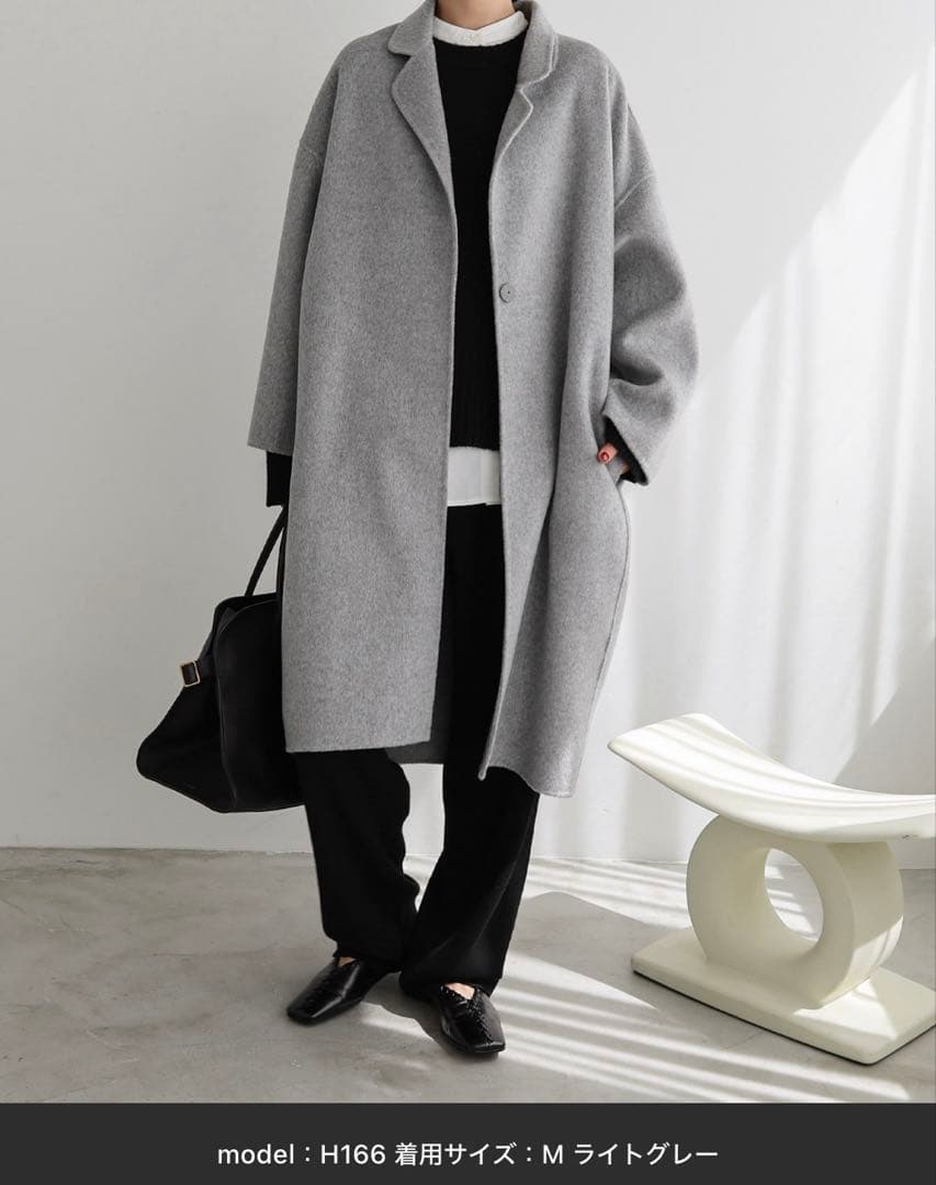 【極美品】大人気 evernavyエバーネイビー リバーロングコクーンコート M