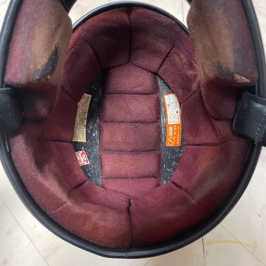 【当時物】族ヘル ショウエイST-G 銀 ※ 旧車 CB Z1Z2 Sシェル