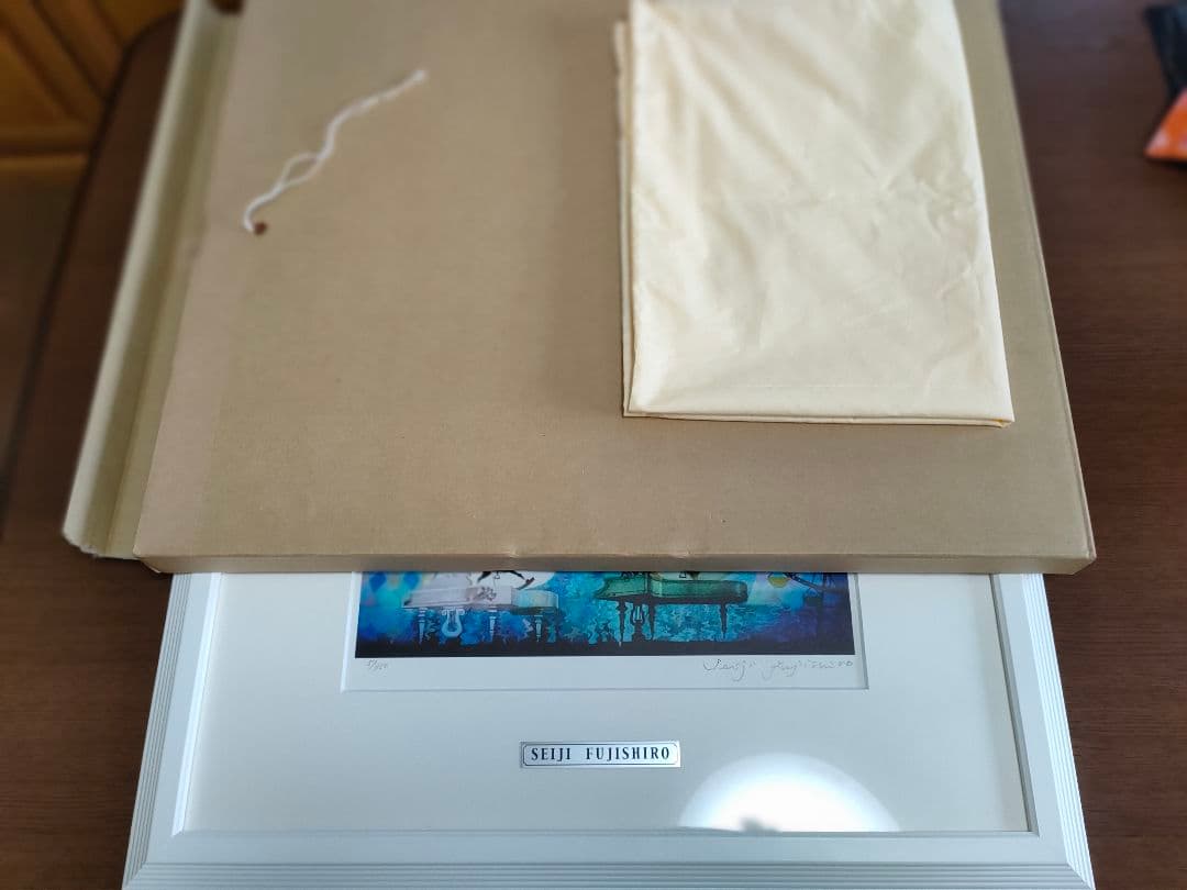 k*i様 藤城清治 Seiji Fujishiro 星空の木馬とピアノ 直筆サイ