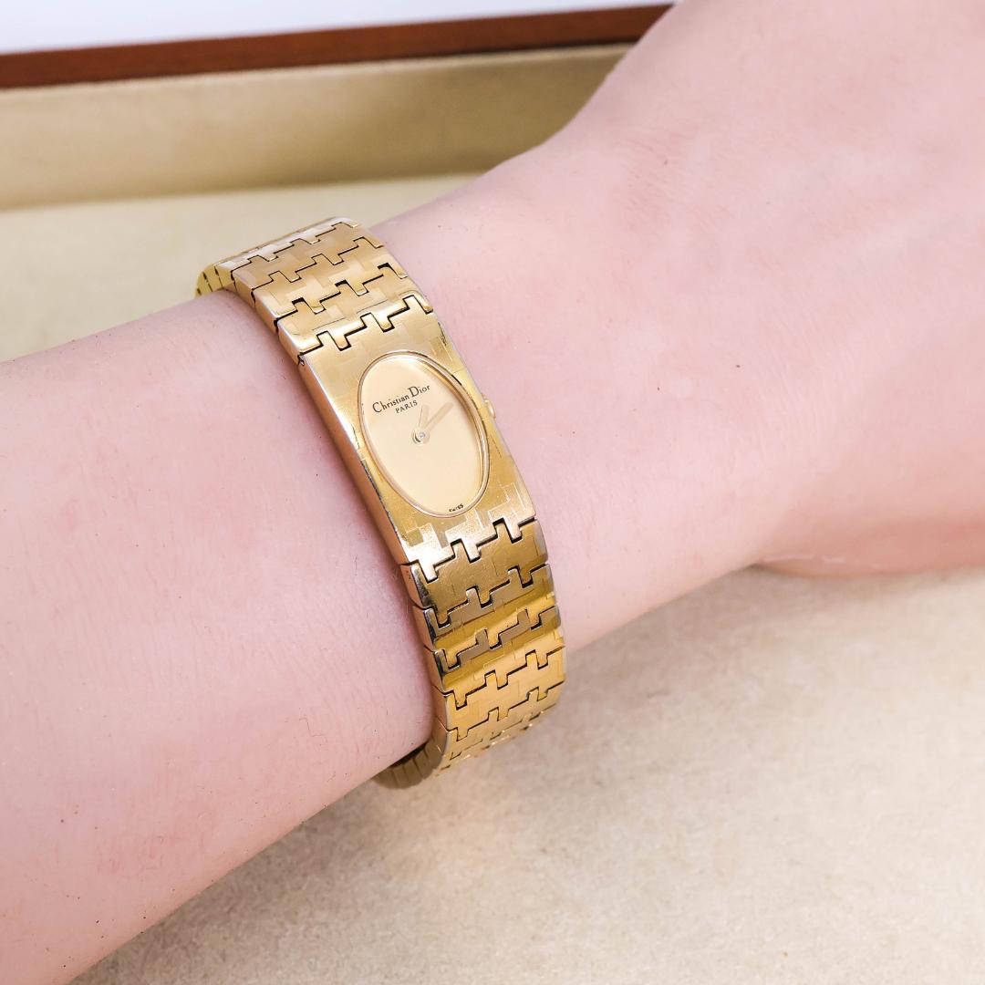 稼働 Christian Dior 腕時計 ミスディオール バングル 2434