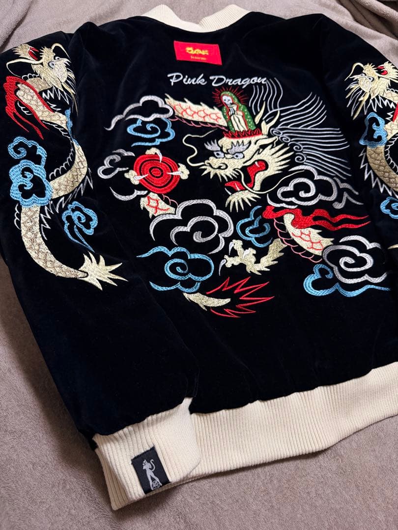 ２面用 別珍 CREAM SODA Pink Dragon 日本限定 スカジャン