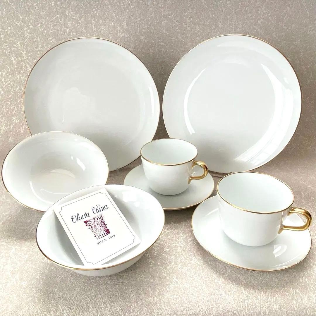 大倉陶園 ゴールドライン（クープシェープ） ブランチセット