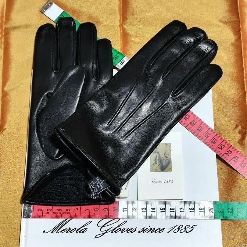メローラ ナッパ黒 カシミア黒 革手袋 グローブ MEROLA