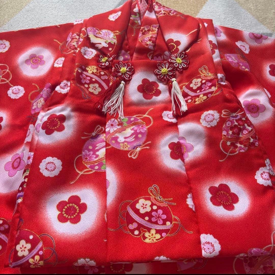 【お洒落】七五三 3歳 着物・被布・襦袢・草履セット