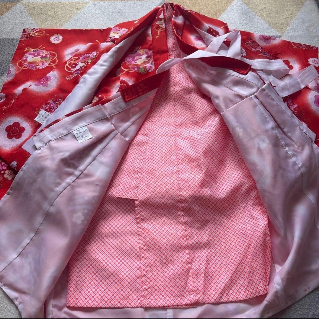 【お洒落】七五三 3歳 着物・被布・襦袢・草履セット