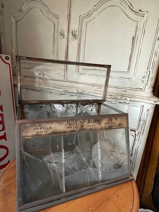 アンティーク　チョコレート　ディスプレイ　ケース　お菓子　100年　アメリカレア