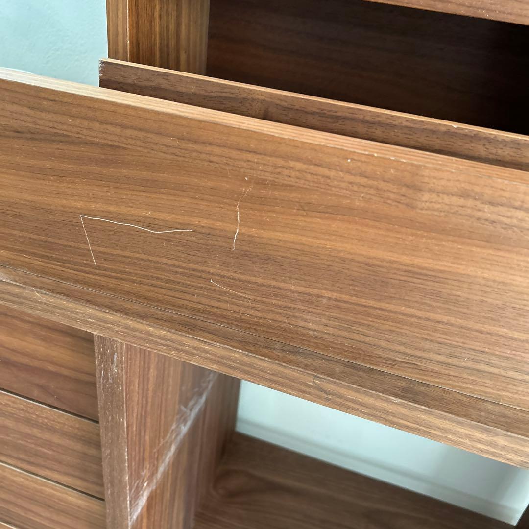 無印良品⭐︎ウォールナット⭐︎スタッキングシェルフ⭐︎壁につけられる家具⭐︎ピンあり