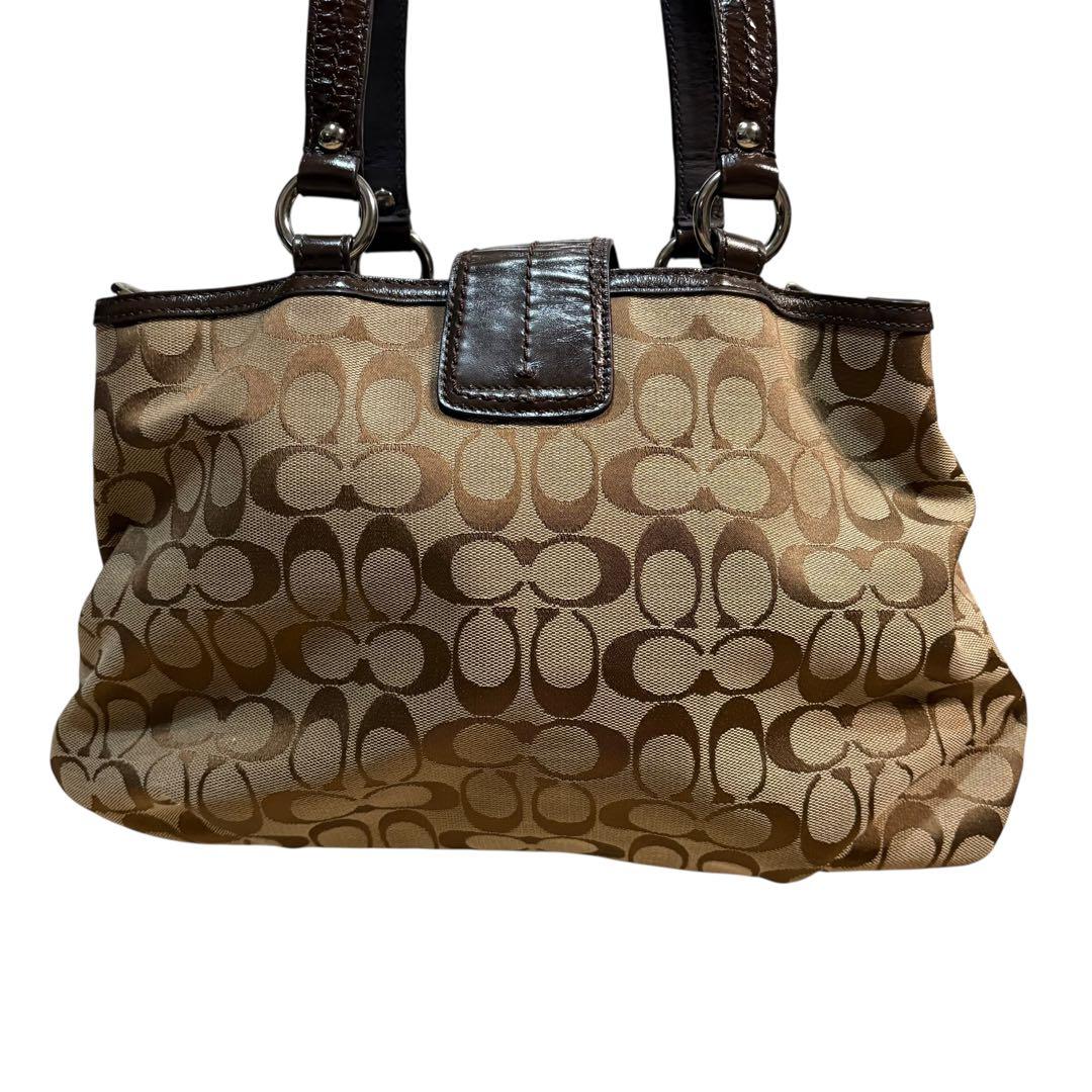 美品 COACH シグネチャー 2wayハンドバッグ トート F17402