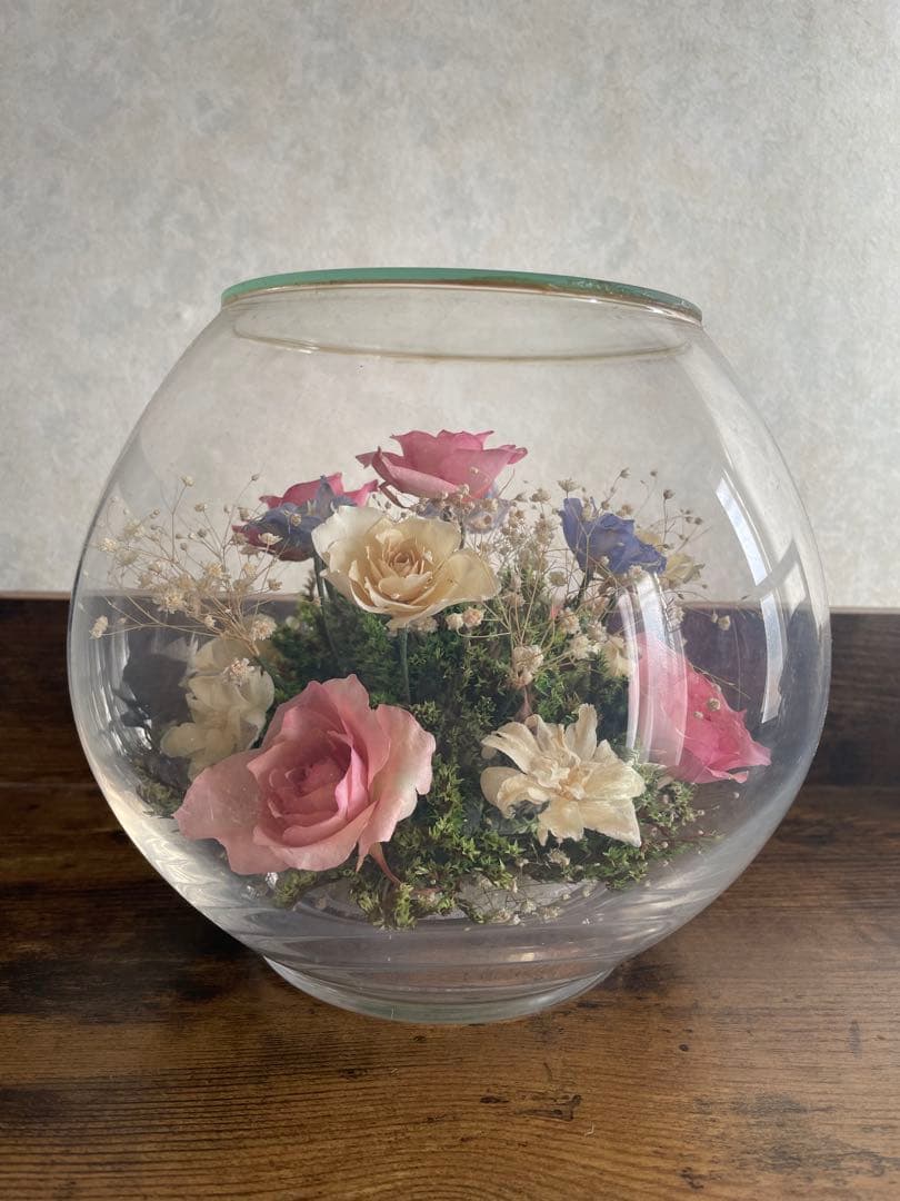 ドライフラワーボウル　レンデフロール ギフト　花　レトロ　インテリア