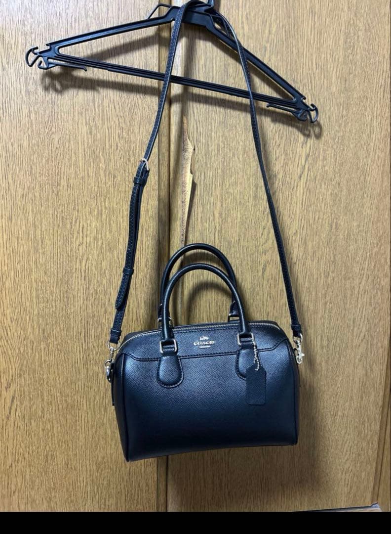 最終価格　コーチ　ブラック ボストンバッグ レザー