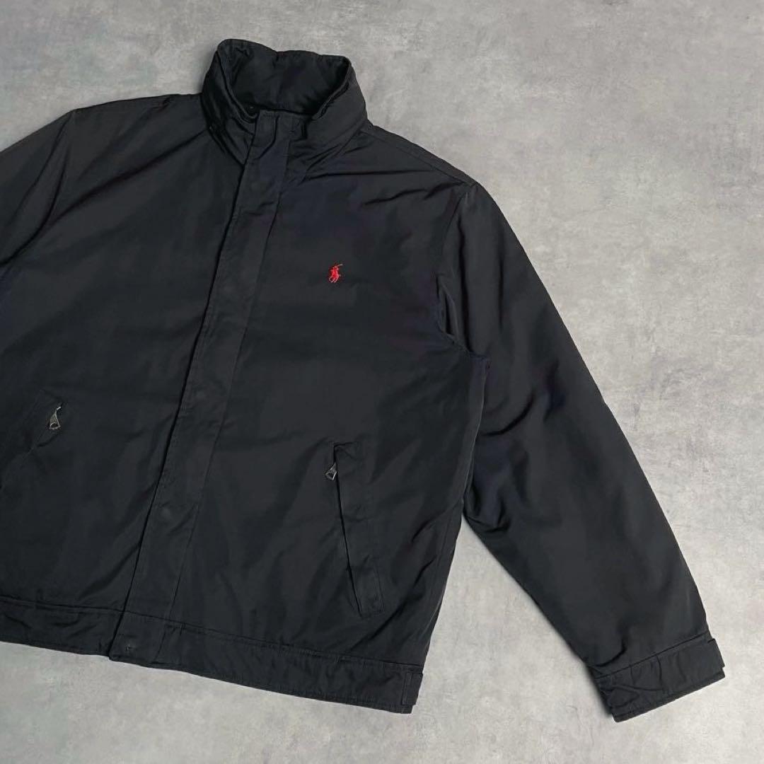 ジャケット・アウター 90s POLO RL padded harrington jacket BLK