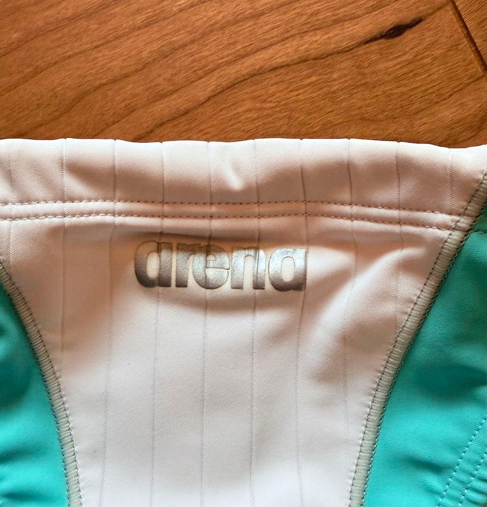 【新品箱タグ付】ARENA　ダブルマット　ホワイト×スカイブルー　競パン　nux