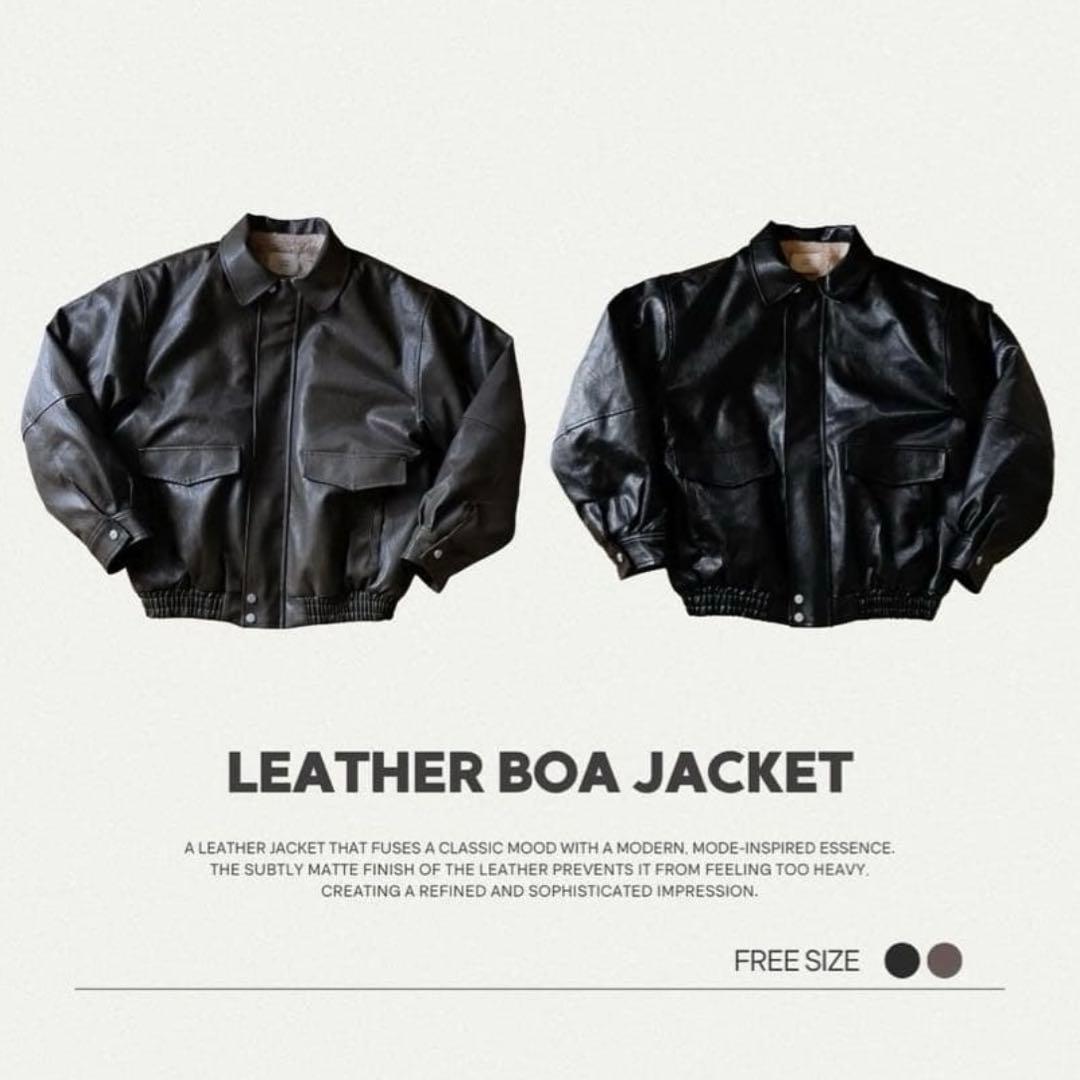 ジャケット・アウター felim LEATHER BOA JACKET