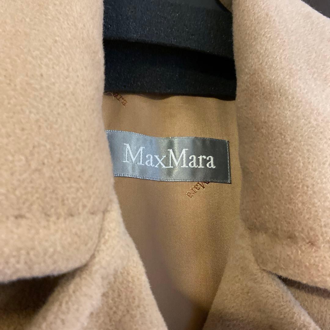 MaxMara キャメル ロングコート ウエストベルト付き