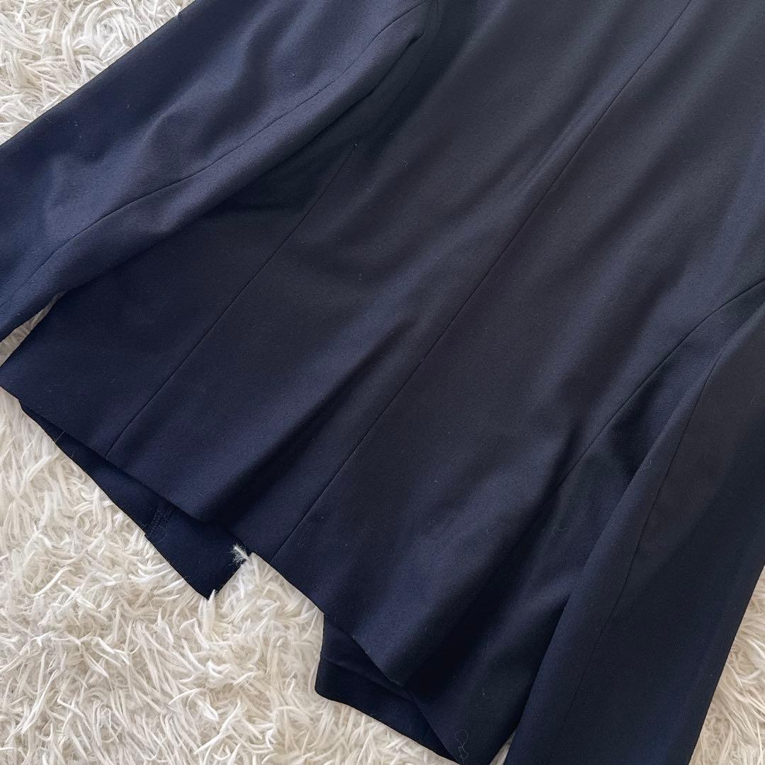 近年 セオリーリュクス✨ノーカラー パンツスーツ セットアップ 濃紺 40 38