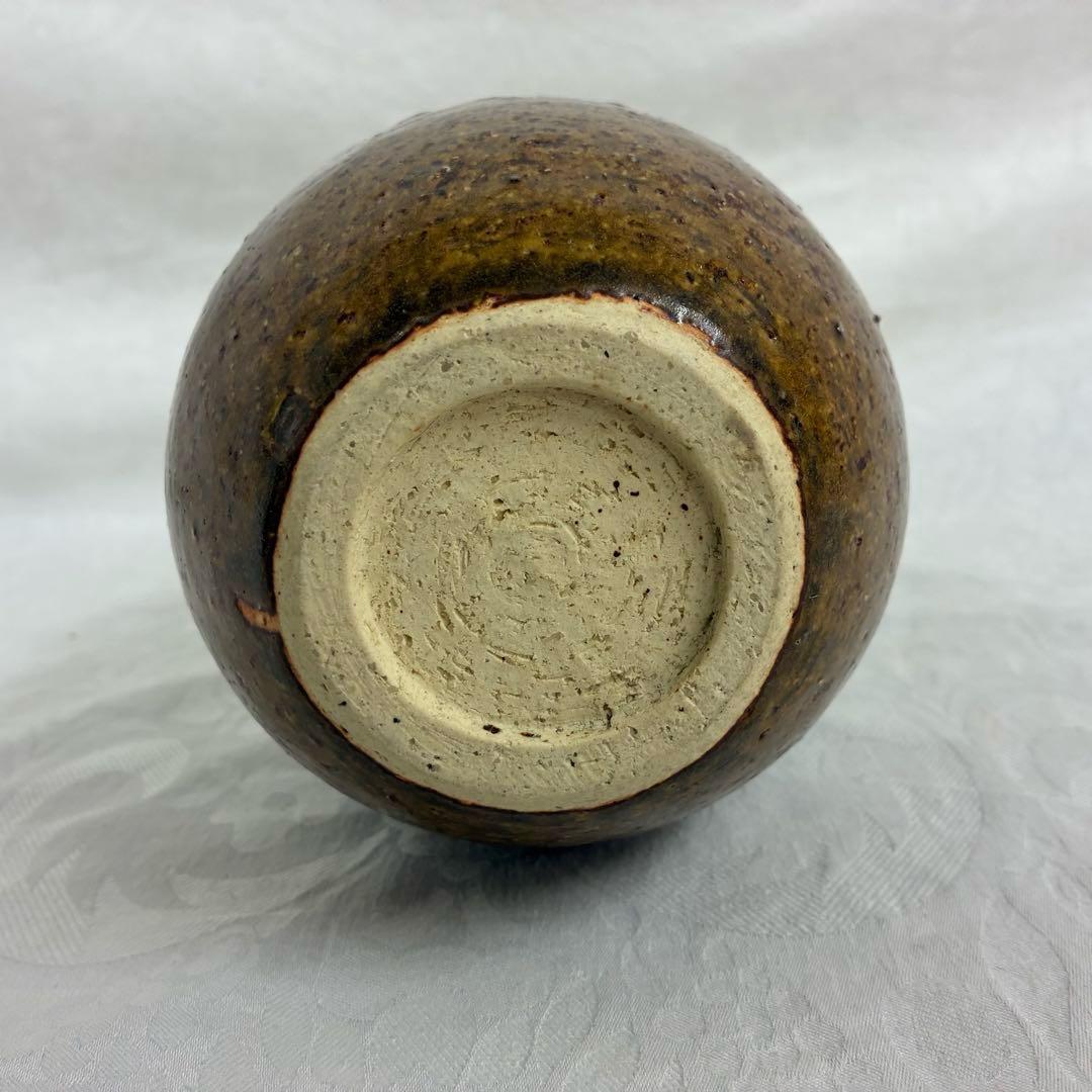 作家物 永見鴻人作 鳥 花挿 花瓶 一輪挿し 飾り壺 ヴィンテージ 桐箱入り