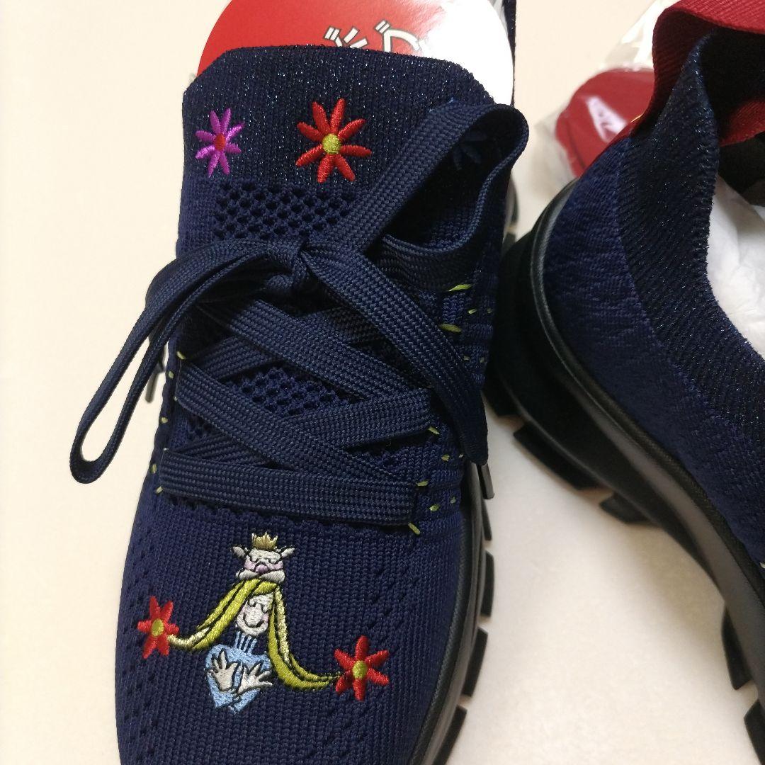 アルベロベロ フラワーガールchan刺繍 スニーカー軽量M インソール付き