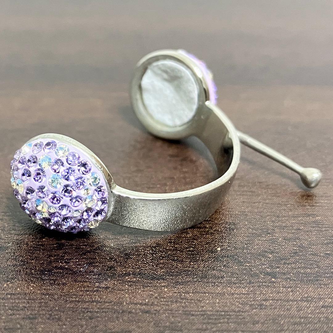 スワロフスキー Happy Duck ハッピーダック DJ パープル