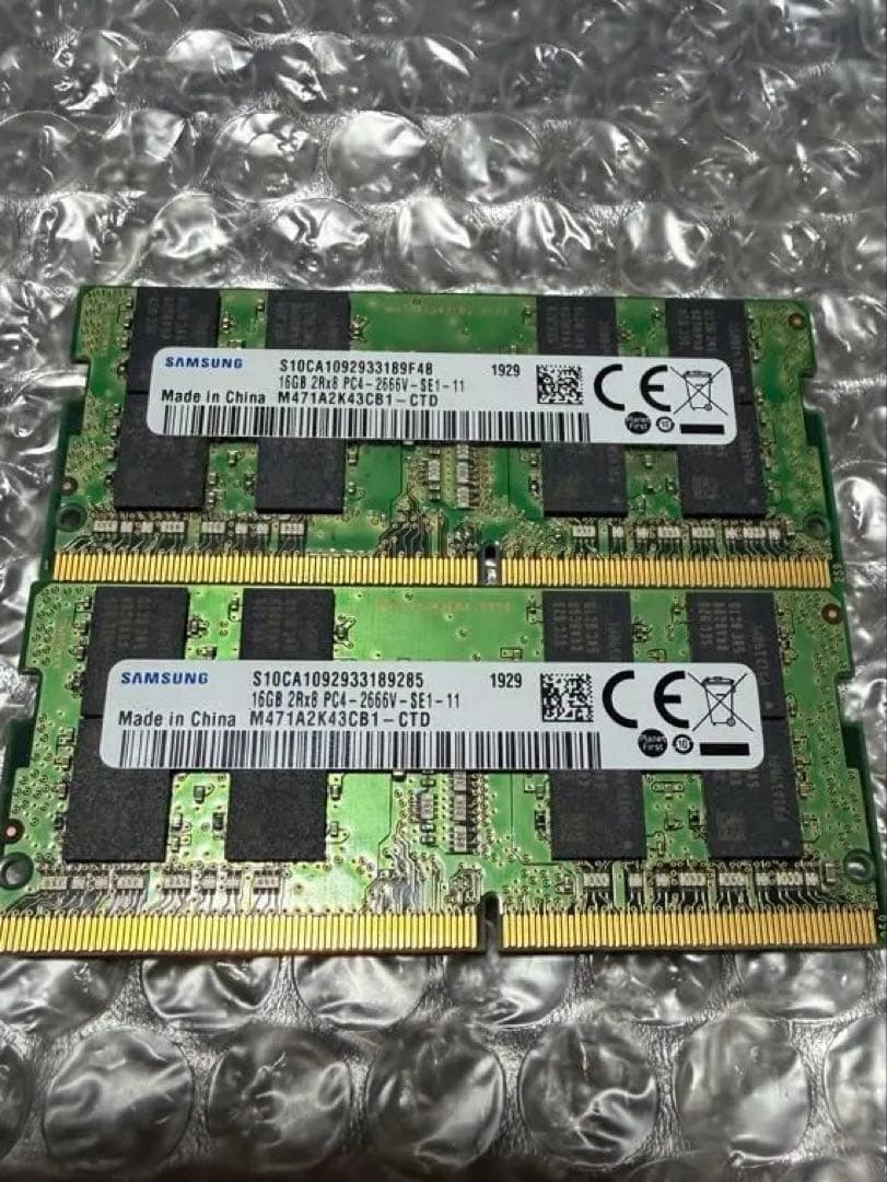 Samsung DDR4 SO-DIMM 16GB 2枚