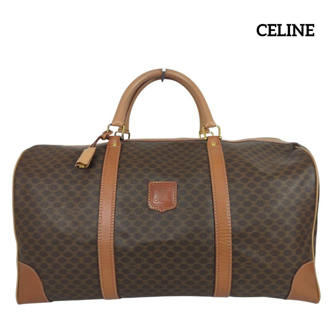 CELINE セリーヌ マカダム ボストンバッグ 旅行カバン 大容量