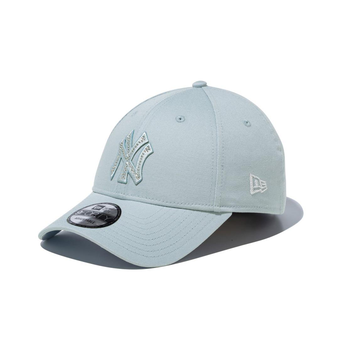 newera 9forty キャップ　水色　ストーン