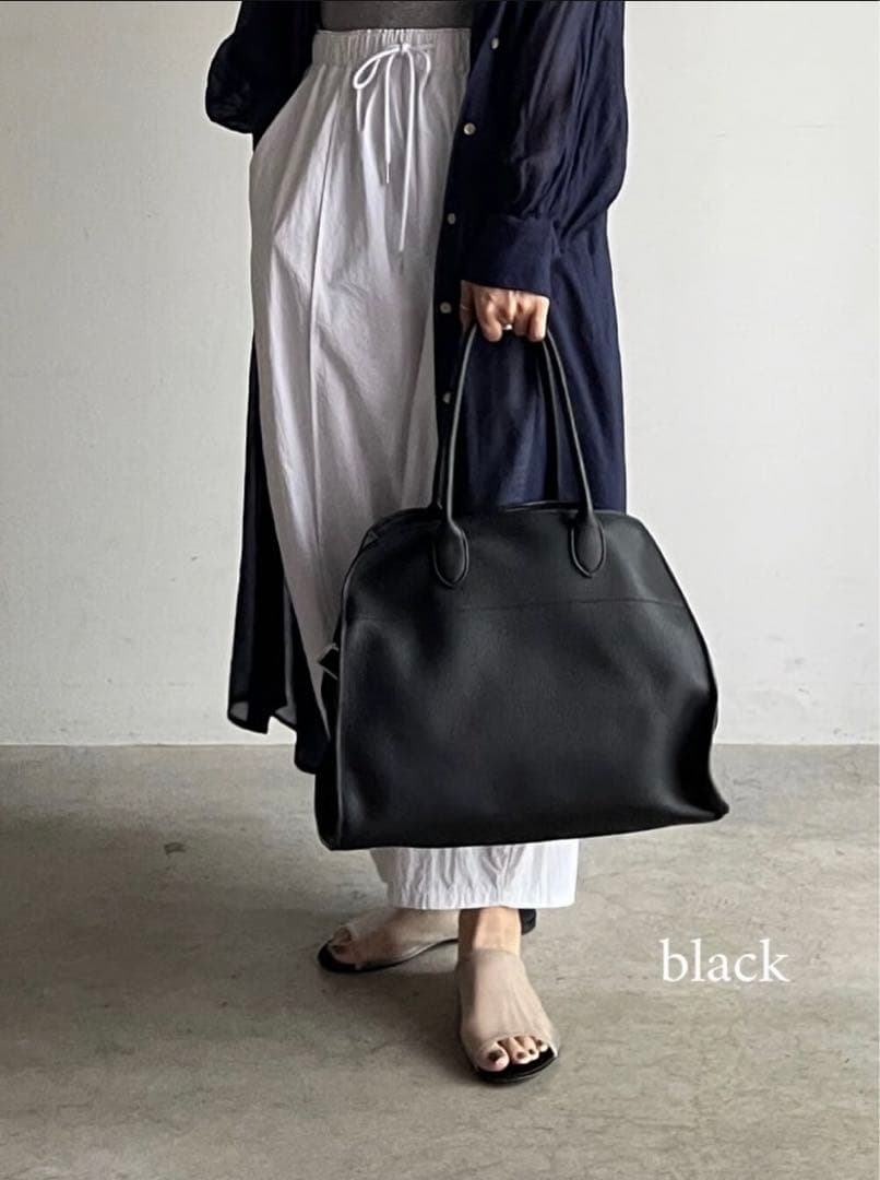 美品jistory レザーサイドベルトボストンバッグ　ブラックSIDE BELT