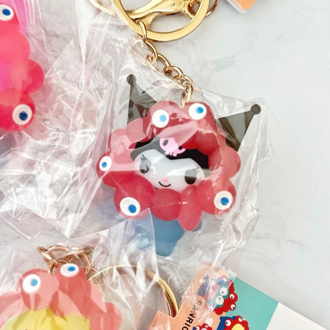 ミャクミャク　サンリオ 立体マスコット クリア　６点セット　クリアカラー