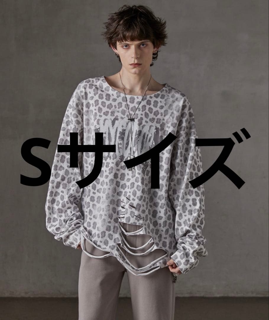 GRANCY 総柄ラインストーングラフィックロンＴ Sサイズ