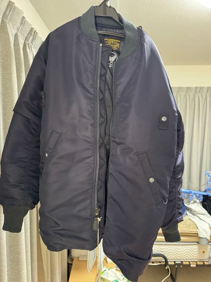 新品今年10月購入WAIPER.incネイビーフライトコート