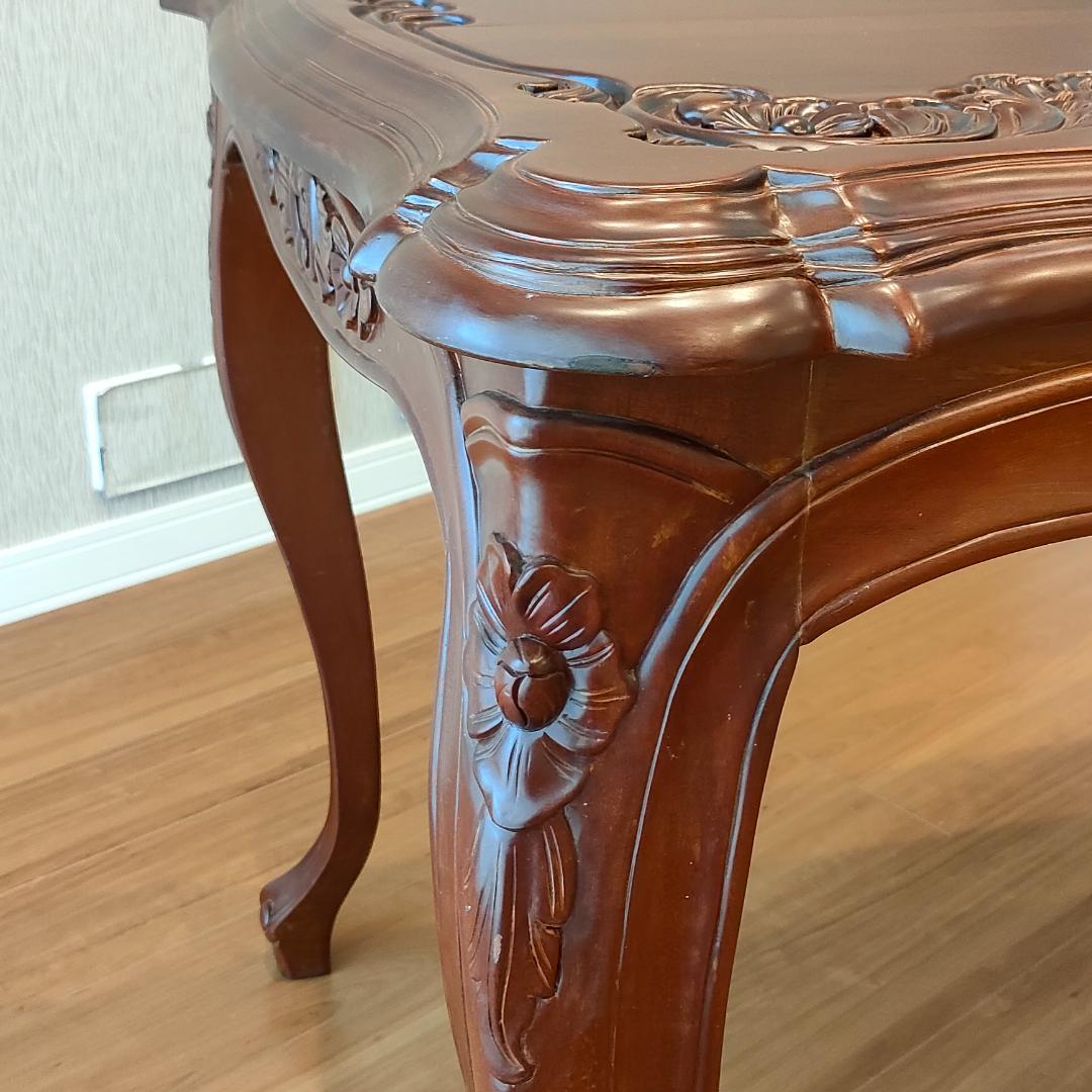 アンティーク　ダイニングテーブル　猫脚　ロココ調