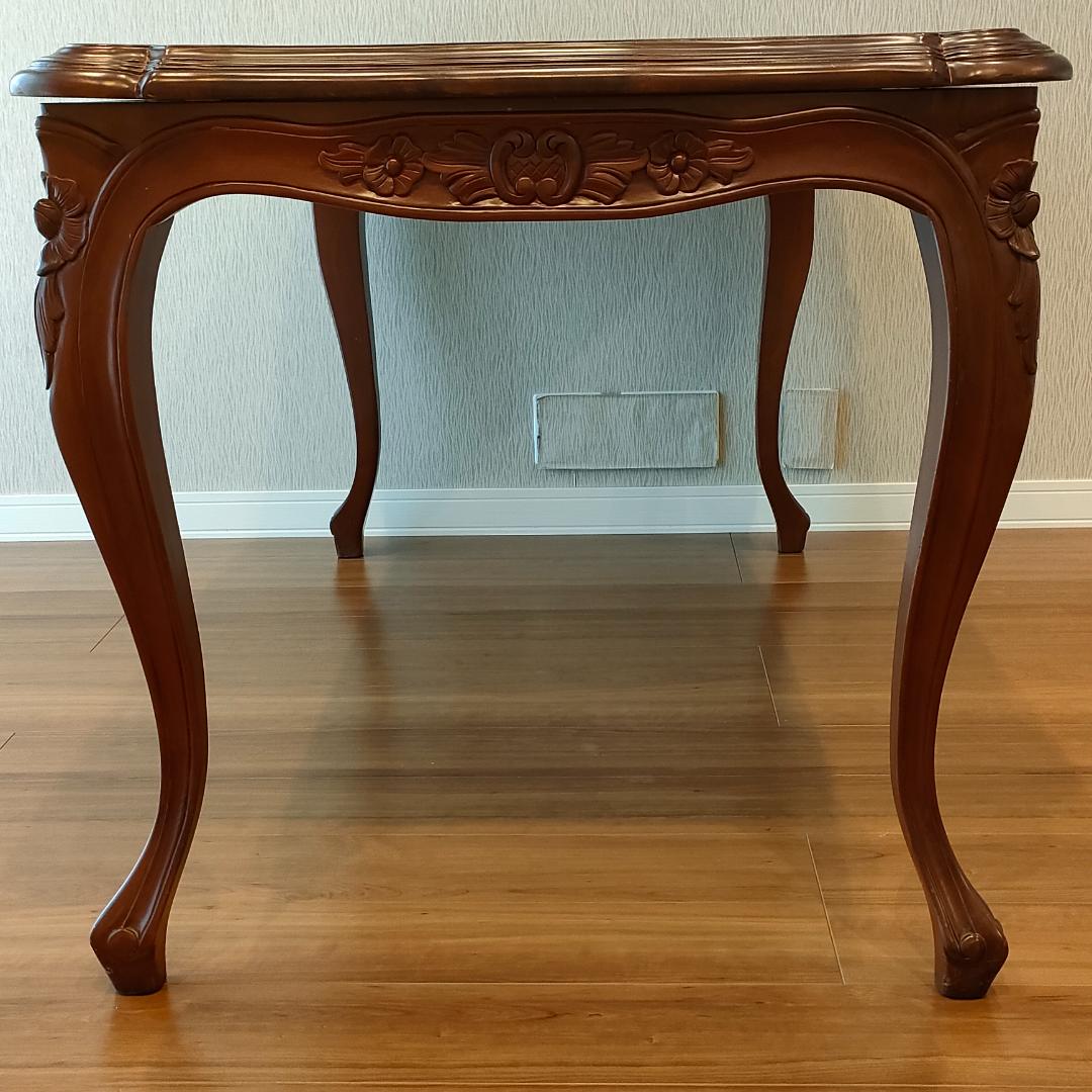 アンティーク　ダイニングテーブル　猫脚　ロココ調