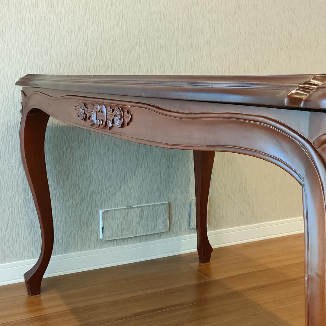 アンティーク　ダイニングテーブル　猫脚　ロココ調