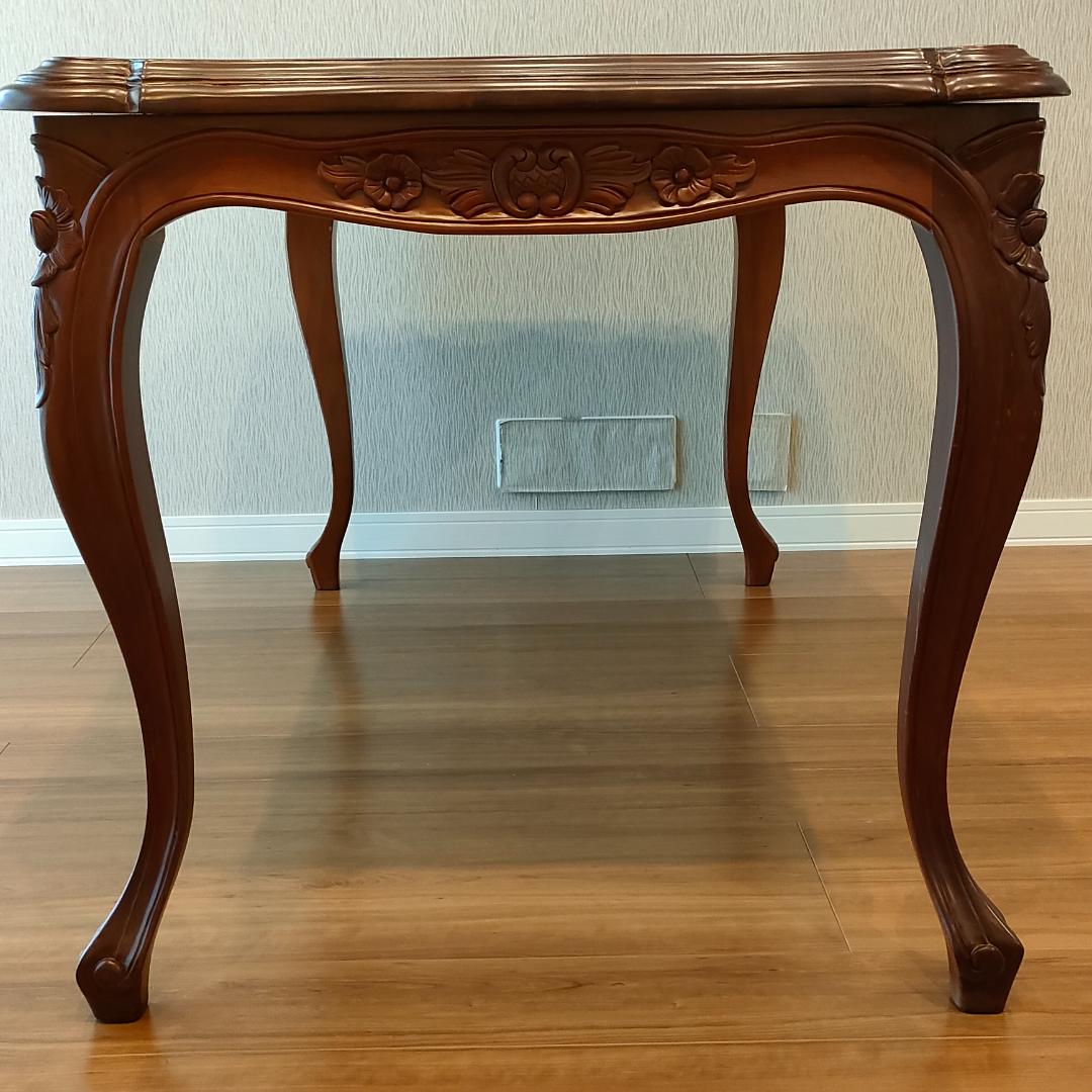 アンティーク　ダイニングテーブル　猫脚　ロココ調