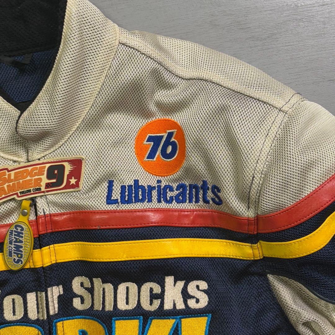 YELLOW CORN ライダースジャケット　メッシュ　スレッジハマー　XL