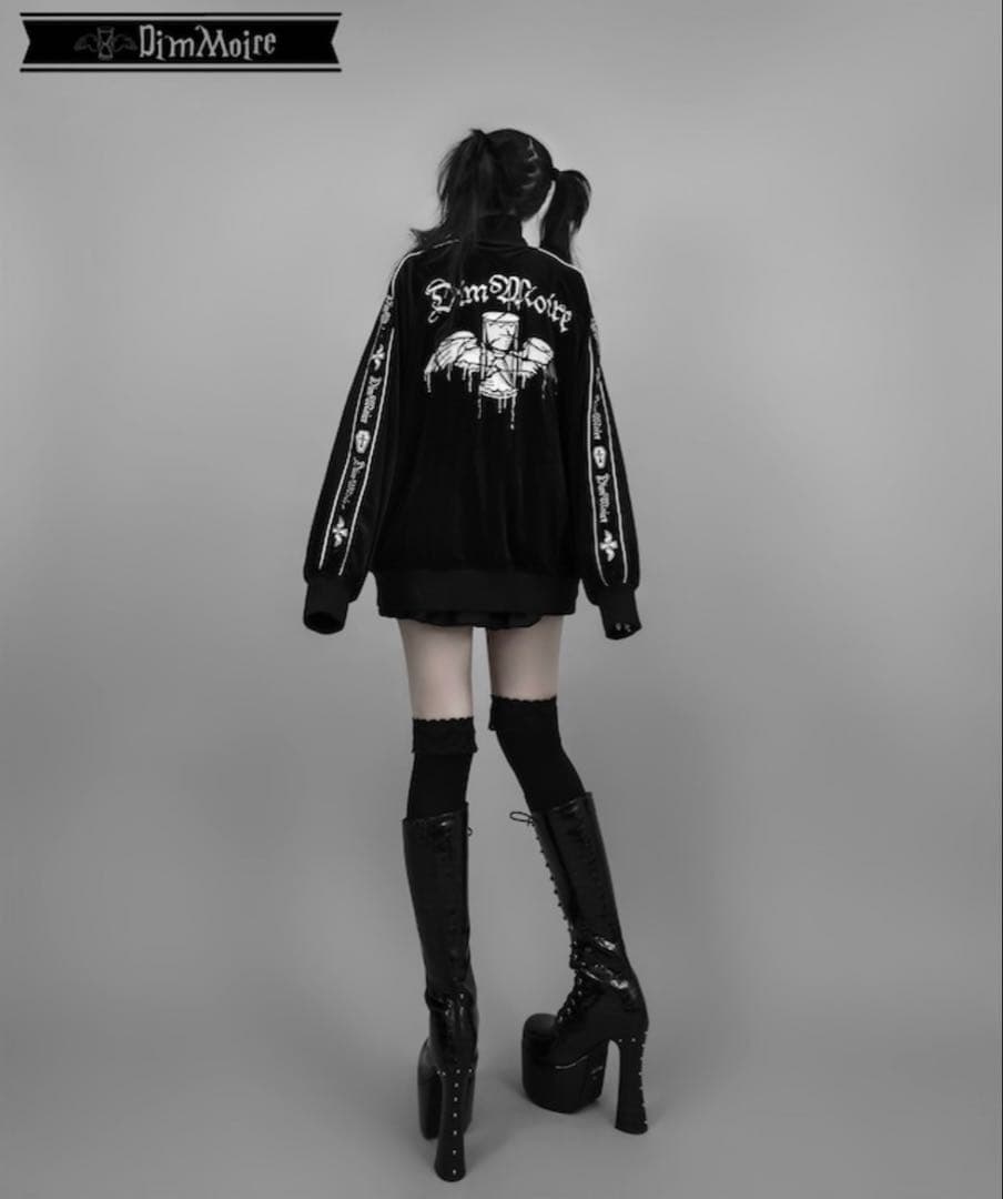 DimMoire ディムモアール ベロアジャージトップス black Mサイズ