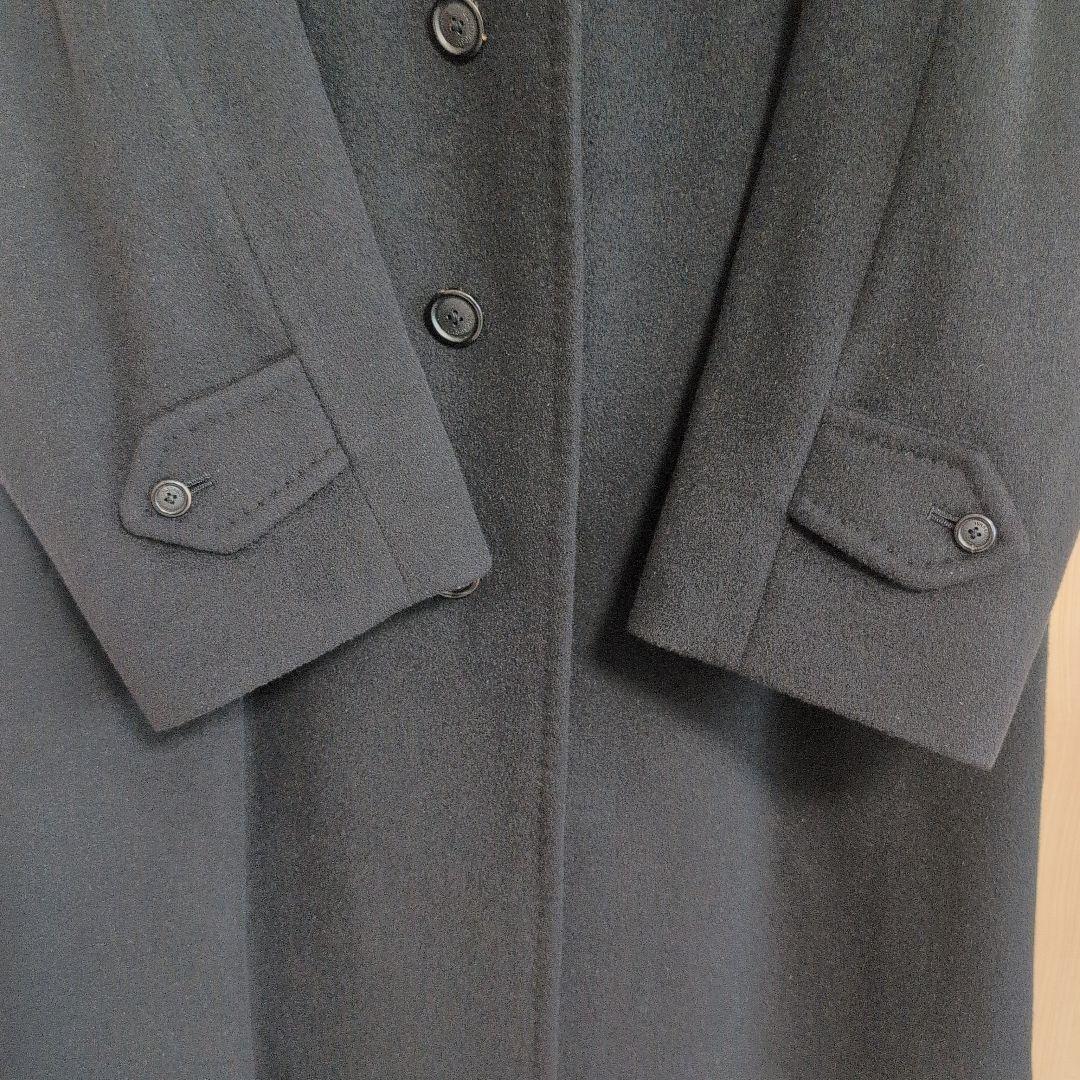 ＊美品＊BURBERRY LONDON黒コート カシミヤ．アンゴラ混　カバー付き
