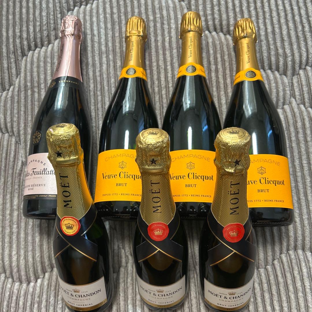 ヴーヴクリコ750x3モエシャンドン375x3ニコラフィアットロゼx1