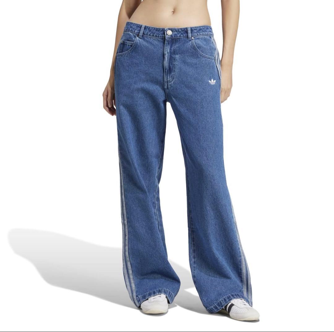 adidas アディカラー デニム スリーストライプス トラックパンツ