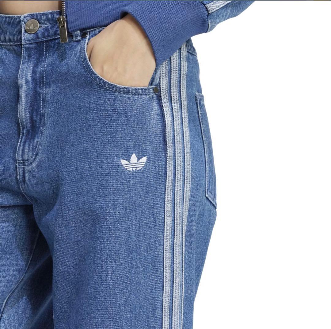 adidas アディカラー デニム スリーストライプス トラックパンツ