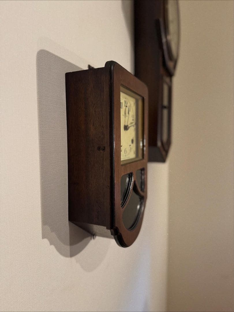 柱時計　完動品　美品　精工舎　スリゲル29號　昭和レトロ　ゼンマイ　ユンハンス