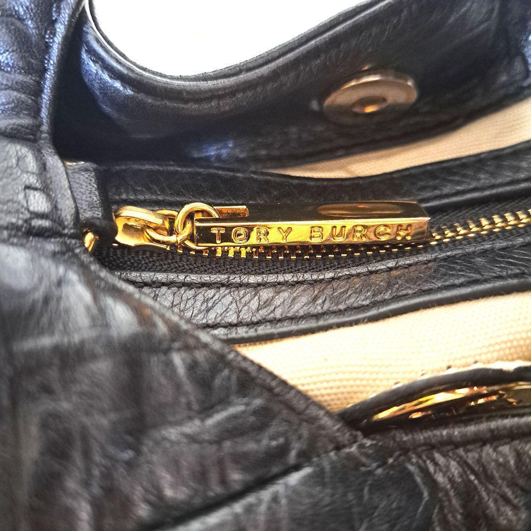トリーバーチTory Burchトートバッグ　ハンドバッグ　レザー本革ブラック