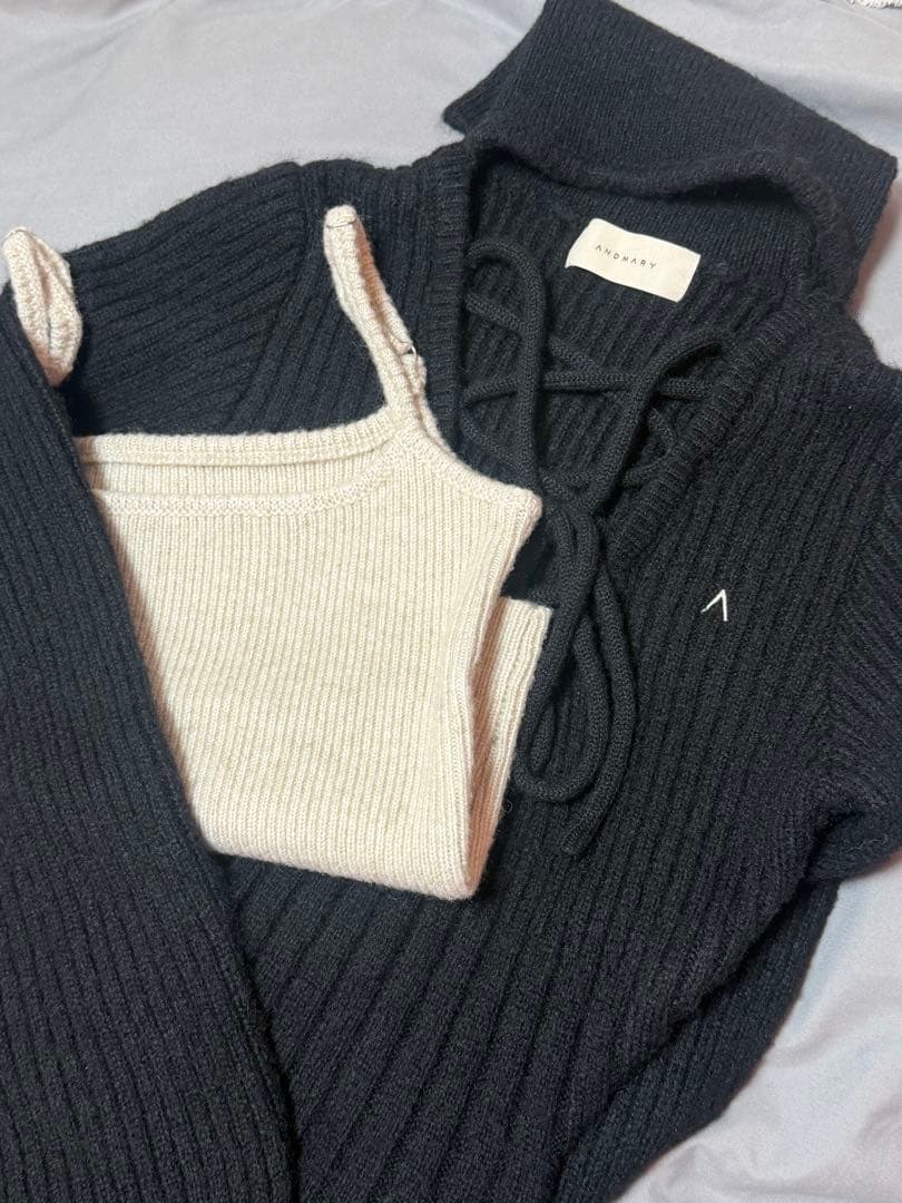 トップス andmary Lulu set tops black