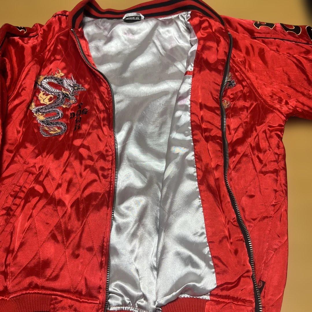 年始セール 刺繍 DOGTOWN スカジャン XL 黒龍 BLACKDRAGON