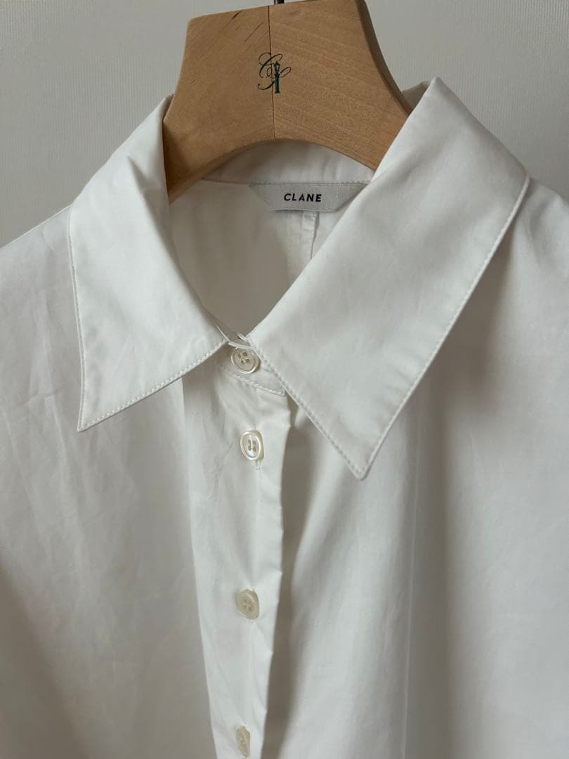 【CLANE】 新品未使用　S レイヤードニュアンスシャツ　ホワイト