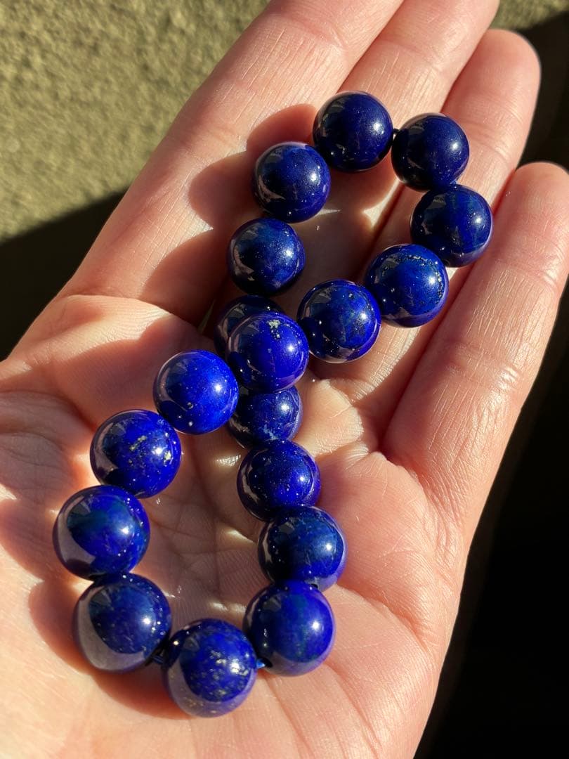極上✨ロイヤルブルー　旧鉱山アフガニスタン産ラピスラズリのブレスレット