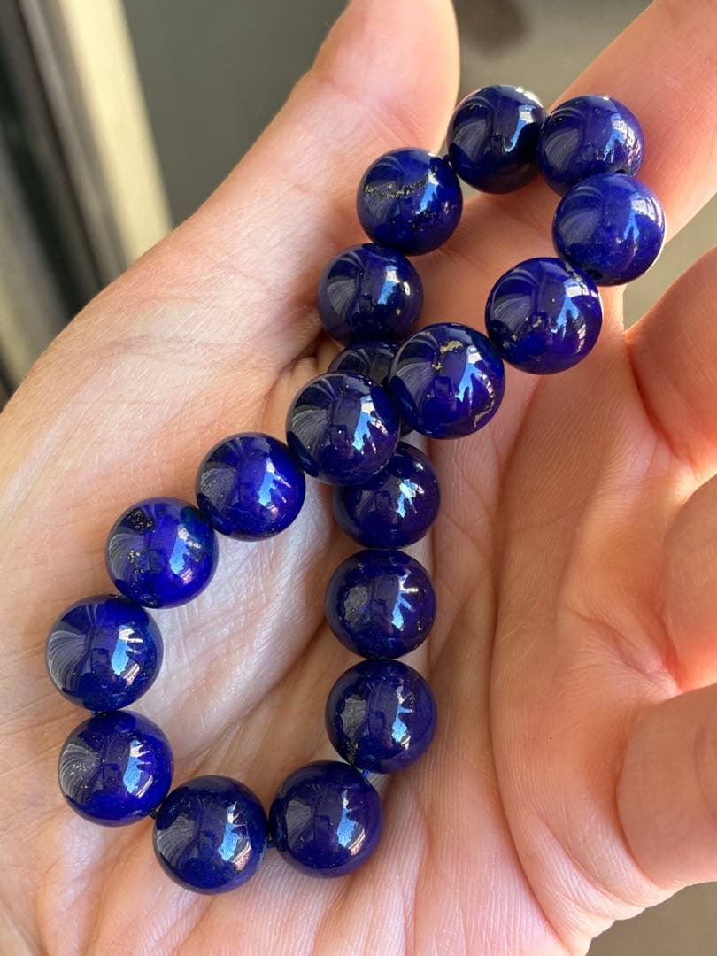 極上✨ロイヤルブルー　旧鉱山アフガニスタン産ラピスラズリのブレスレット