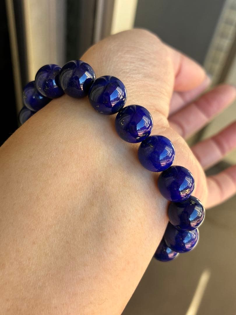 極上✨ロイヤルブルー　旧鉱山アフガニスタン産ラピスラズリのブレスレット